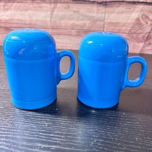 Fiesta Rangetop Salt and Pepper Set in the Lapis blue color